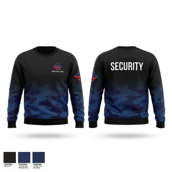 Crew Neck Sweatshirt, Sahara Global Security, Police, Teamtime, Team time, sublimation, custom sports apparel, team uniforms, spirit wear, spiritwear, sports uniforms, custom shirts, team store, custom team store, fundraiser sports, apparel fundraiser