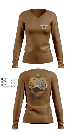 Womens Long Sleeve Vneck Shirt, 2-10 AHB Knighthawks, Army, Teamtime, Team time, sublimation, custom sports apparel, team uniforms, spirit wear, spiritwear, sports uniforms, custom shirts, team store, custom team store, fundraiser sports, apparel fundraiser