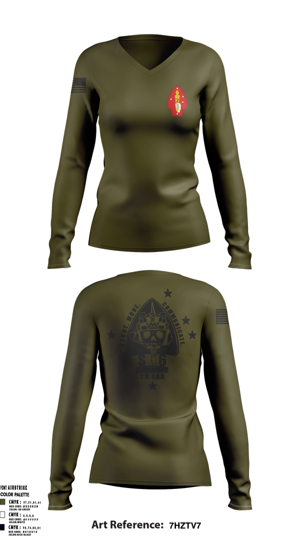 Womens Long Sleeve Vneck Shirt, 2D LAR Bn, , Teamtime, Team time, sublimation, custom sports apparel, team uniforms, spirit wear, spiritwear, sports uniforms, custom shirts, team store, custom team store, fundraiser sports, apparel fundraiser