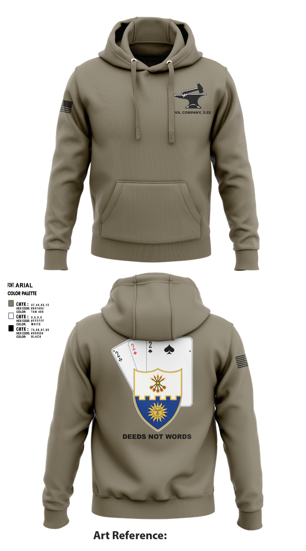 Hoodie, Anvil company, 2-22 Infantry, Army, Teamtime, Team time, sublimation, custom sports apparel, team uniforms, spirit wear, spiritwear, sports uniforms, custom shirts, team store, custom team store, fundraiser sports, apparel fundraiser