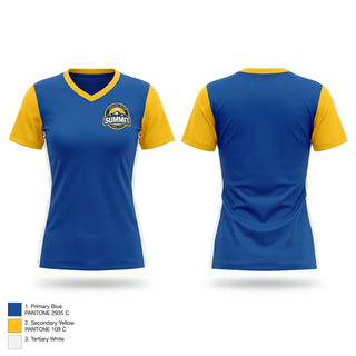 Womens Short Sleeve Vneck Shirt, Summit Soccer Club, Men's Soccer, Teamtime, Team time, sublimation, custom sports apparel, team uniforms, spirit wear, spiritwear, sports uniforms, custom shirts, team store, custom team store, fundraiser sports, apparel fundraiser