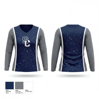 Womens Long Sleeve Vneck Shirt, South Central, Men's Basketball, Teamtime, Team time, sublimation, custom sports apparel, team uniforms, spirit wear, spiritwear, sports uniforms, custom shirts, team store, custom team store, fundraiser sports, apparel fundraiser