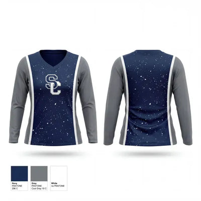 South Central 91227710 Women's Long Sleeve V-neck Shirt - 1