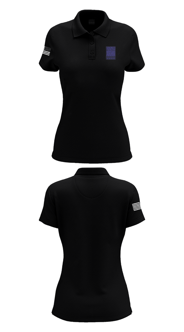 Womens Short Sleeve Performance Polo, Four Rivers, Cross Country, Teamtime, Team time, sublimation, custom sports apparel, team uniforms, spirit wear, spiritwear, sports uniforms, custom shirts, team store, custom team store, fundraiser sports, apparel fundraiser