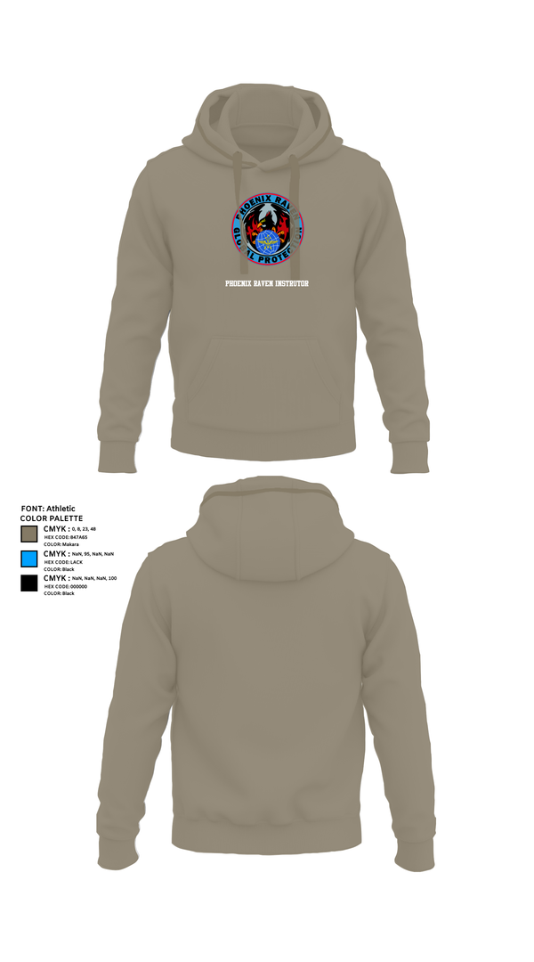 Hoodie, Phoenix Raven Instrutor, , Teamtime, Team time, sublimation, custom sports apparel, team uniforms, spirit wear, spiritwear, sports uniforms, custom shirts, team store, custom team store, fundraiser sports, apparel fundraiser