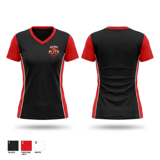 Womens Short Sleeve Vneck Shirt, Red Dirt Elite, Men's Basketball, Teamtime, Team time, sublimation, custom sports apparel, team uniforms, spirit wear, spiritwear, sports uniforms, custom shirts, team store, custom team store, fundraiser sports, apparel fundraiser