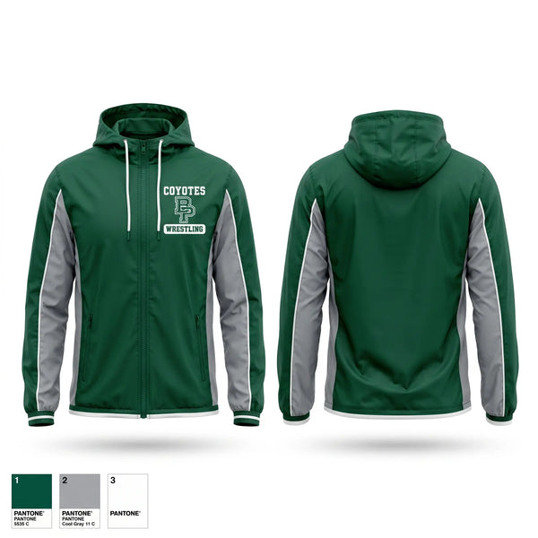 Windbreaker, Buena Park High School Wrestling, Wrestling, Teamtime, Team time, sublimation, custom sports apparel, team uniforms, spirit wear, spiritwear, sports uniforms, custom shirts, team store, custom team store, fundraiser sports, apparel fundraiser