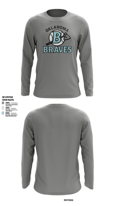 Oklahoma Braves 79825689 Long Sleeve Performance Shirt 2