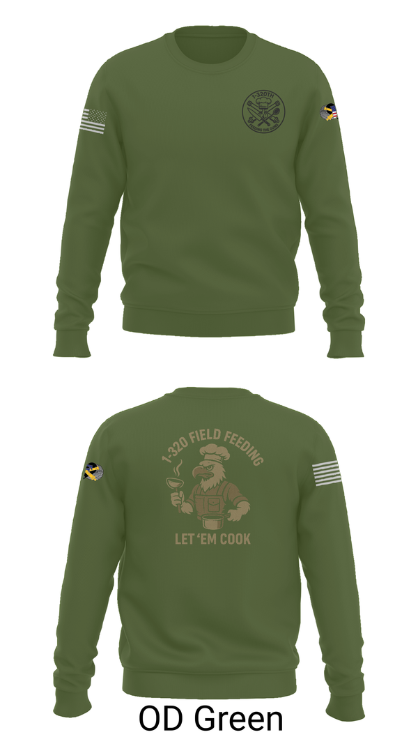 Crew Neck Sweatshirt, 1-320th, , Teamtime, Team time, sublimation, custom sports apparel, team uniforms, spirit wear, spiritwear, sports uniforms, custom shirts, team store, custom team store, fundraiser sports, apparel fundraiser