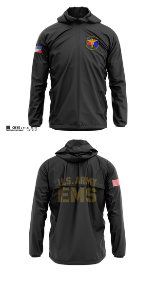 Windbreaker, U.S. ARMY EMS, EMS/EMT, Teamtime, Team time, sublimation, custom sports apparel, team uniforms, spirit wear, spiritwear, sports uniforms, custom shirts, team store, custom team store, fundraiser sports, apparel fundraiser