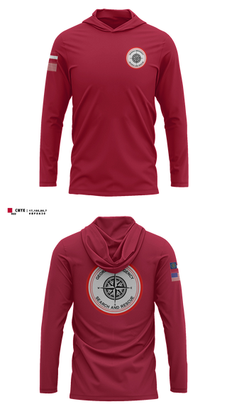 Long Sleeve hooded sunshirt, GESAR, EMS/EMT, Teamtime, Team time, sublimation, custom sports apparel, team uniforms, spirit wear, spiritwear, sports uniforms, custom shirts, team store, custom team store, fundraiser sports, apparel fundraiser