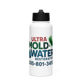 Ultra Mold-Water Restoration 44136751 Stainless Steel Water Bottle with a Straw Lid