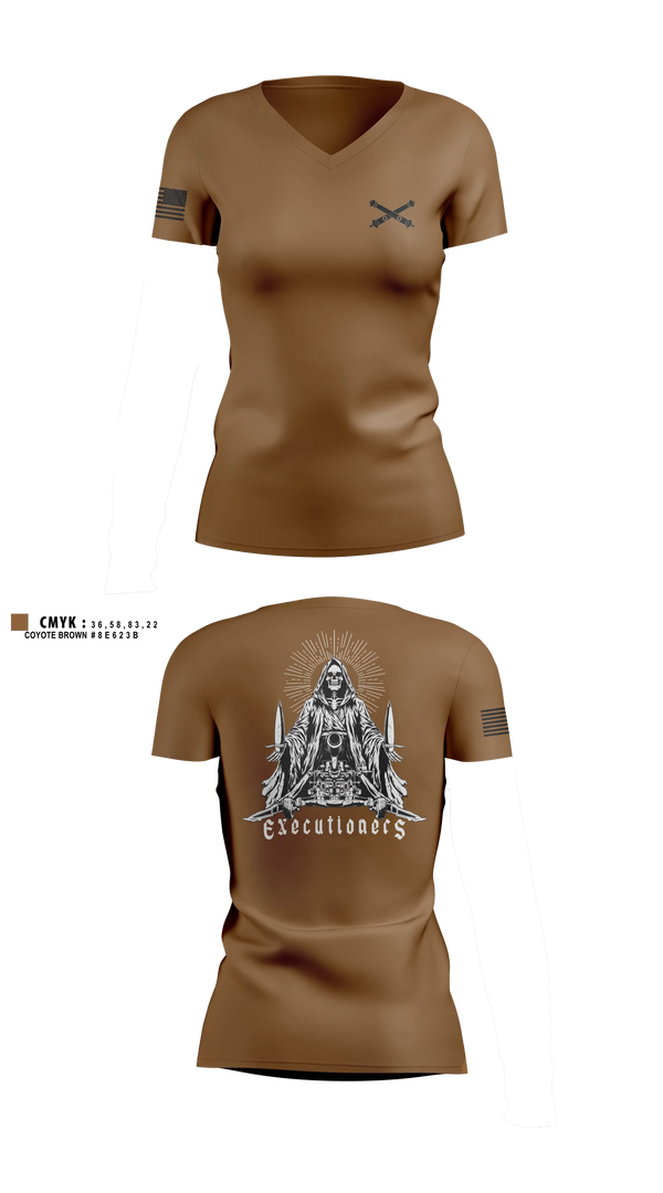 Womens Short Sleeve Vneck Shirt, 1/C 36, Army, Teamtime, Team time, sublimation, custom sports apparel, team uniforms, spirit wear, spiritwear, sports uniforms, custom shirts, team store, custom team store, fundraiser sports, apparel fundraiser