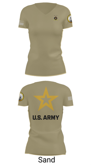 Womens Short Sleeve Vneck Shirt, University of Toledo Army Marksmanship Unit, Army, Teamtime, Team time, sublimation, custom sports apparel, team uniforms, spirit wear, spiritwear, sports uniforms, custom shirts, team store, custom team store, fundraiser sports, apparel fundraiser