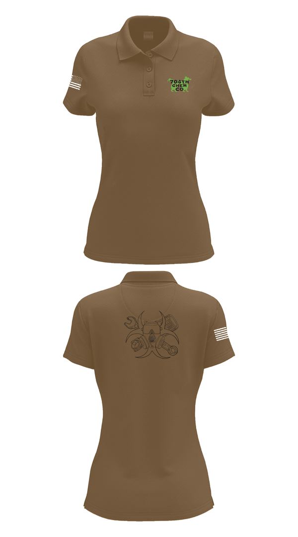 Womens Short Sleeve Performance Polo, 704th Chem Co, , Teamtime, Team time, sublimation, custom sports apparel, team uniforms, spirit wear, spiritwear, sports uniforms, custom shirts, team store, custom team store, fundraiser sports, apparel fundraiser