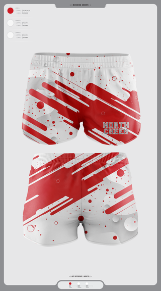 Womens Shorts, North Attleborough High School Cheer, Cheer, Teamtime, Team time, sublimation, custom sports apparel, team uniforms, spirit wear, spiritwear, sports uniforms, custom shirts, team store, custom team store, fundraiser sports, apparel fundraiser