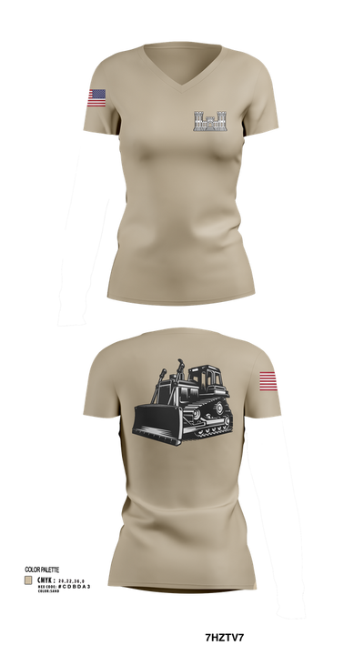 A co 229th Heavy 11453419 Women's Short Sleeve V-neck Shirt - 103