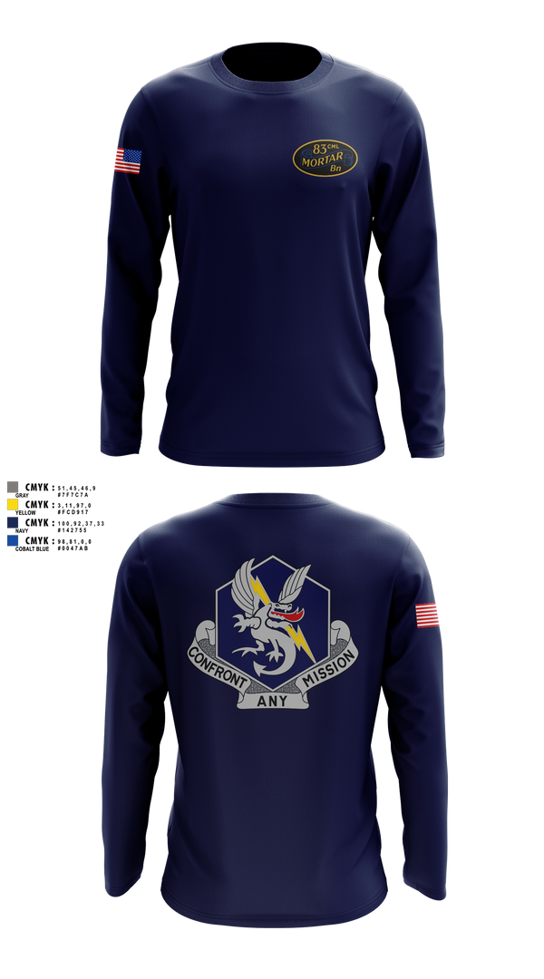 Long Sleeve Performance Shirt, 83d Chemical Battalion, Army, Teamtime, Team time, sublimation, custom sports apparel, team uniforms, spirit wear, spiritwear, sports uniforms, custom shirts, team store, custom team store, fundraiser sports, apparel fundraiser