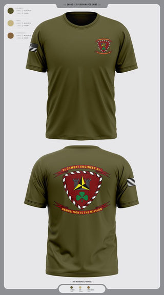 Short Sleeve Performance Shirt, 3d Combat Engineer Battalion, , Teamtime, Team time, sublimation, custom sports apparel, team uniforms, spirit wear, spiritwear, sports uniforms, custom shirts, team store, custom team store, fundraiser sports, apparel fundraiser