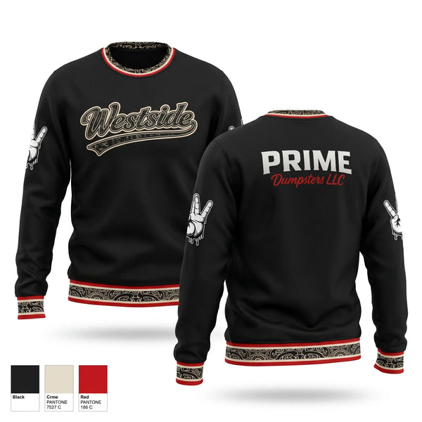 Crew Neck Sweatshirt, Westside, Softball, Teamtime, Team time, sublimation, custom sports apparel, team uniforms, spirit wear, spiritwear, sports uniforms, custom shirts, team store, custom team store, fundraiser sports, apparel fundraiser