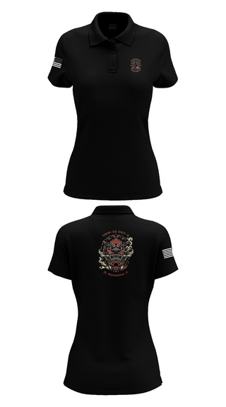 Womens Short Sleeve Performance Polo, VRM-30 DET V, Navy, Teamtime, Team time, sublimation, custom sports apparel, team uniforms, spirit wear, spiritwear, sports uniforms, custom shirts, team store, custom team store, fundraiser sports, apparel fundraiser