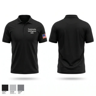 Short Sleeve Performance Polo, Community intelligence unit, , Teamtime, Team time, sublimation, custom sports apparel, team uniforms, spirit wear, spiritwear, sports uniforms, custom shirts, team store, custom team store, fundraiser sports, apparel fundraiser