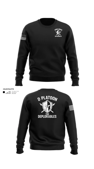 Crew Neck Sweatshirt, D Platoon, Police, Teamtime, Team time, sublimation, custom sports apparel, team uniforms, spirit wear, spiritwear, sports uniforms, custom shirts, team store, custom team store, fundraiser sports, apparel fundraiser