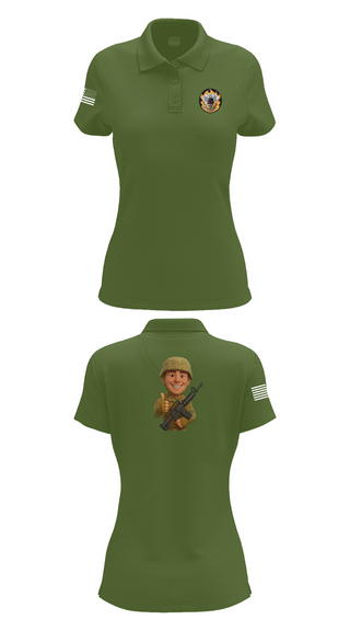 Womens Short Sleeve Performance Polo, 2-69 GCo, Army, Teamtime, Team time, sublimation, custom sports apparel, team uniforms, spirit wear, spiritwear, sports uniforms, custom shirts, team store, custom team store, fundraiser sports, apparel fundraiser