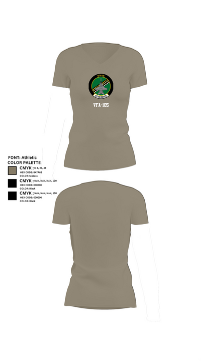 VFA-105 2831064 Women's Short Sleeve V-neck Shirt - 61