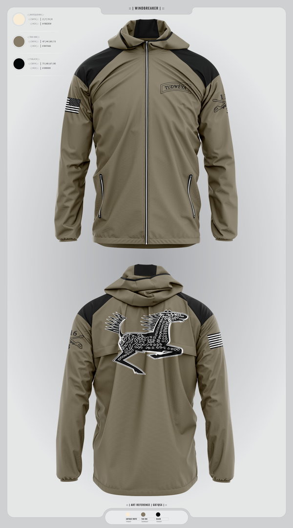 Windbreaker, DET 1 HHC 3-116 CAV, Army, Teamtime, Team time, sublimation, custom sports apparel, team uniforms, spirit wear, spiritwear, sports uniforms, custom shirts, team store, custom team store, fundraiser sports, apparel fundraiser
