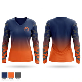 Womens Long Sleeve Vneck Shirt, Capps Academy 13U- Jones, Baseball, Teamtime, Team time, sublimation, custom sports apparel, team uniforms, spirit wear, spiritwear, sports uniforms, custom shirts, team store, custom team store, fundraiser sports, apparel fundraiser