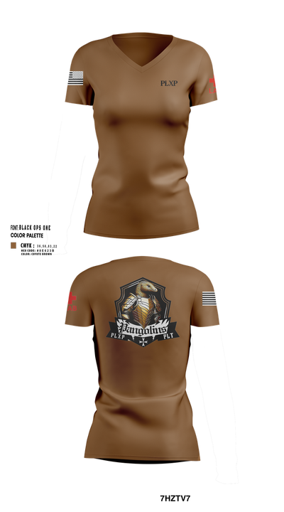 PLXP PLT Pangolins 58795732 Women's Short Sleeve V-neck Shirt - 30