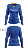 New Mexico Spokettes Racing Team 71010513 Women's Long Sleeve V-neck Shirt - 2