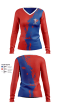 Dixie Softball Inc 39388430 Women's Long Sleeve V-neck Shirt - 1
