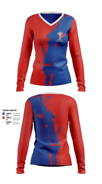 Dixie Softball Inc 39388430 Women's Long Sleeve V-neck Shirt - 1