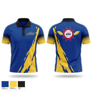 Short Sleeve Performance Polo, Pilots, Baseball, Teamtime, Team time, sublimation, custom sports apparel, team uniforms, spirit wear, spiritwear, sports uniforms, custom shirts, team store, custom team store, fundraiser sports, apparel fundraiser