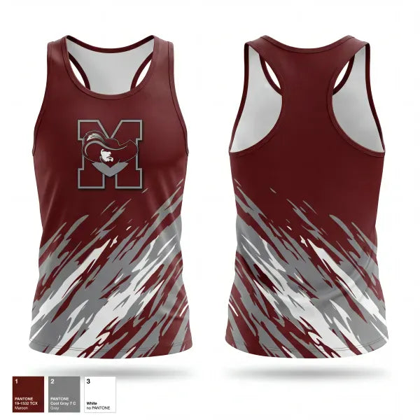 Mens Track Singlet, Red Bud High School Track & Field, Track & Field, Teamtime, Team time, sublimation, custom sports apparel, team uniforms, spirit wear, spiritwear, sports uniforms, custom shirts, team store, custom team store, fundraiser sports, apparel fundraiser