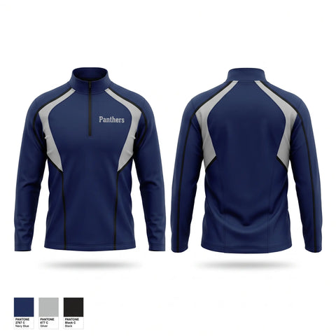 Quarter Zip Jacket, Panthers, Men's Basketball, Teamtime, Team time, sublimation, custom sports apparel, team uniforms, spirit wear, spiritwear, sports uniforms, custom shirts, team store, custom team store, fundraiser sports, apparel fundraiser