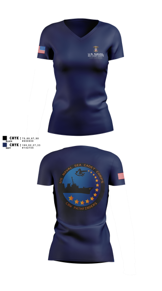 Womens Short Sleeve Vneck Shirt, Pathfinders, Navy, Teamtime, Team time, sublimation, custom sports apparel, team uniforms, spirit wear, spiritwear, sports uniforms, custom shirts, team store, custom team store, fundraiser sports, apparel fundraiser