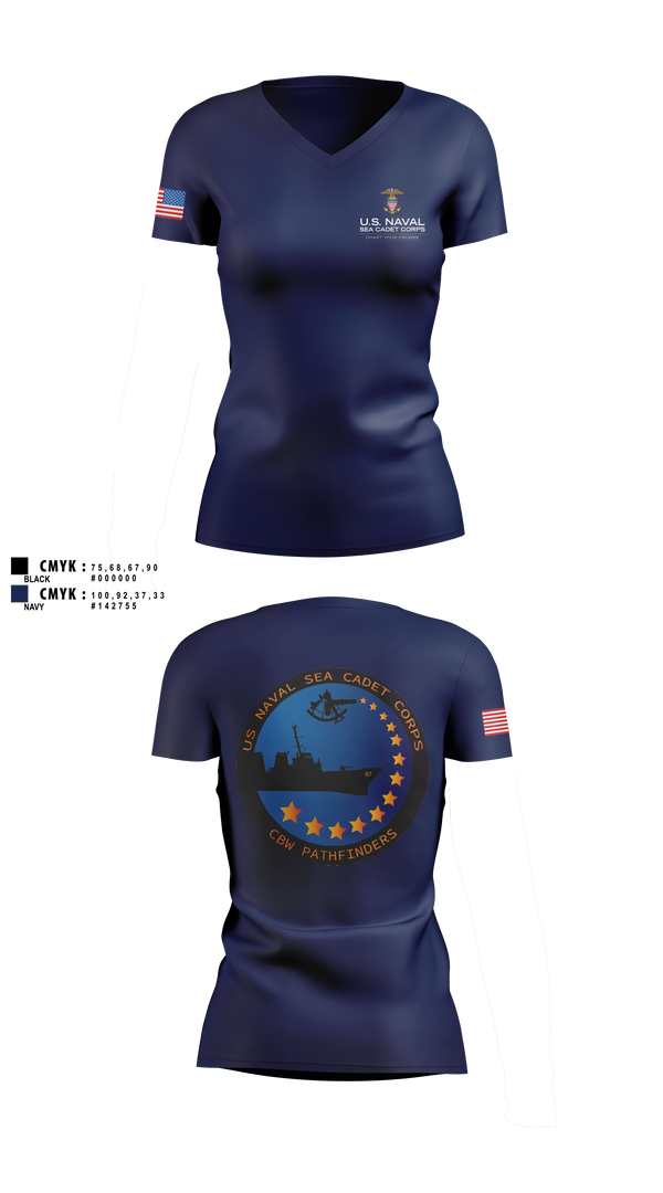 Pathfinders 86005113 Women's Short Sleeve V-neck Shirt - 3