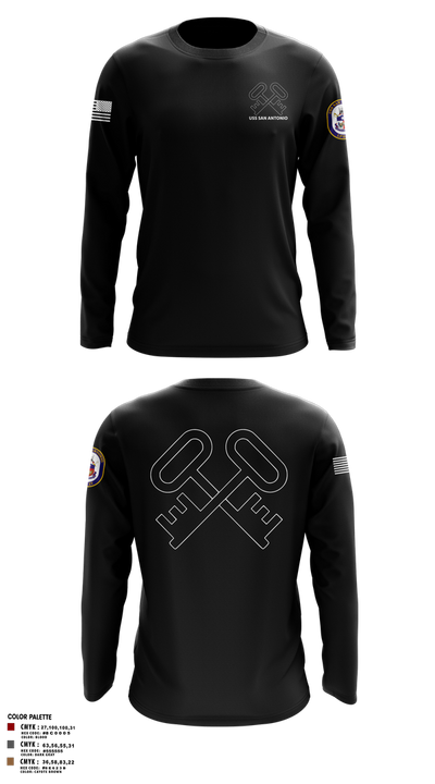 Uss San Antonio Long Sleeve Performance Shirt 3