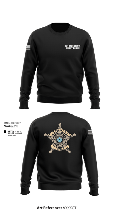 Jeff Davis County Sheriff’s Office 26513372 Crew Neck Sweatshirt - 2