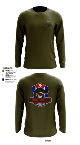 Long Sleeve Performance Shirt, Los Cocodrilos, Men's Lacrosse, Teamtime, Team time, sublimation, custom sports apparel, team uniforms, spirit wear, spiritwear, sports uniforms, custom shirts, team store, custom team store, fundraiser sports, apparel fundraiser