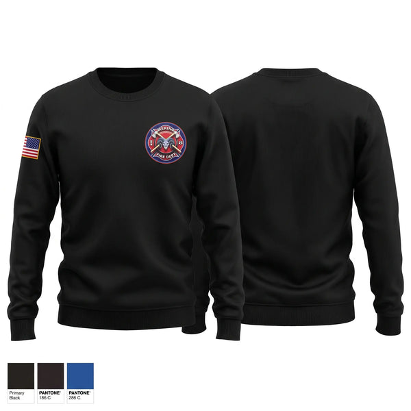 Crew Neck Sweatshirt, Merino Volunteer Fire Department, Fire Department, Teamtime, Team time, sublimation, custom sports apparel, team uniforms, spirit wear, spiritwear, sports uniforms, custom shirts, team store, custom team store, fundraiser sports, apparel fundraiser