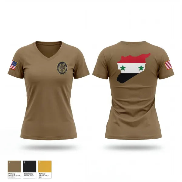 Womens Short Sleeve Vneck Shirt, SOJTF, Army, Teamtime, Team time, sublimation, custom sports apparel, team uniforms, spirit wear, spiritwear, sports uniforms, custom shirts, team store, custom team store, fundraiser sports, apparel fundraiser