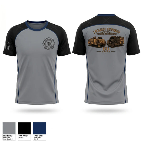 Short Sleeve Performance Shirt, Indian Springs Volunteer Fire Department, Fire Department, Teamtime, Team time, sublimation, custom sports apparel, team uniforms, spirit wear, spiritwear, sports uniforms, custom shirts, team store, custom team store, fundraiser sports, apparel fundraiser