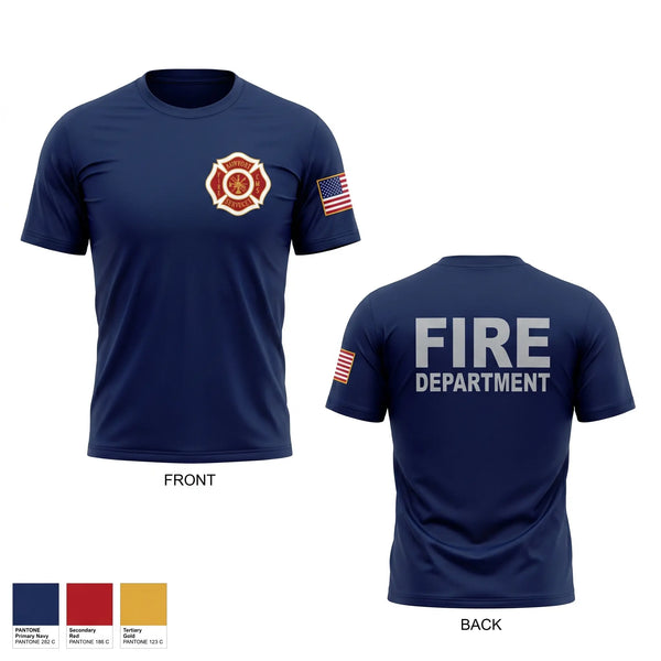 Short Sleeve Performance Shirt, Newport Fire and EMS, Fire Department, Teamtime, Team time, sublimation, custom sports apparel, team uniforms, spirit wear, spiritwear, sports uniforms, custom shirts, team store, custom team store, fundraiser sports, apparel fundraiser