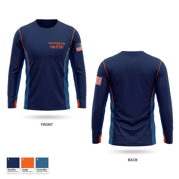 Long Sleeve Performance Shirt, GlobalFoundries Fab 8 ERT, Fire Department, Teamtime, Team time, sublimation, custom sports apparel, team uniforms, spirit wear, spiritwear, sports uniforms, custom shirts, team store, custom team store, fundraiser sports, apparel fundraiser