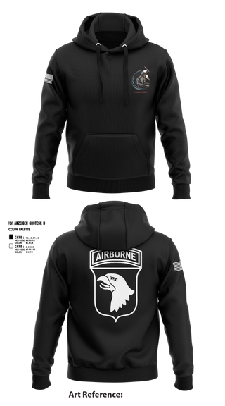 Hoodie, 2nd Flt Platoon, B/101 Avn Regt, 101st ABN DIV, , Teamtime, Team time, sublimation, custom sports apparel, team uniforms, spirit wear, spiritwear, sports uniforms, custom shirts, team store, custom team store, fundraiser sports, apparel fundraiser