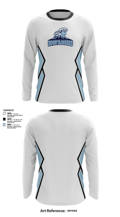 West Orange Mountaineers Basketball 93862172 Long Sleeve Performance Shirt 42